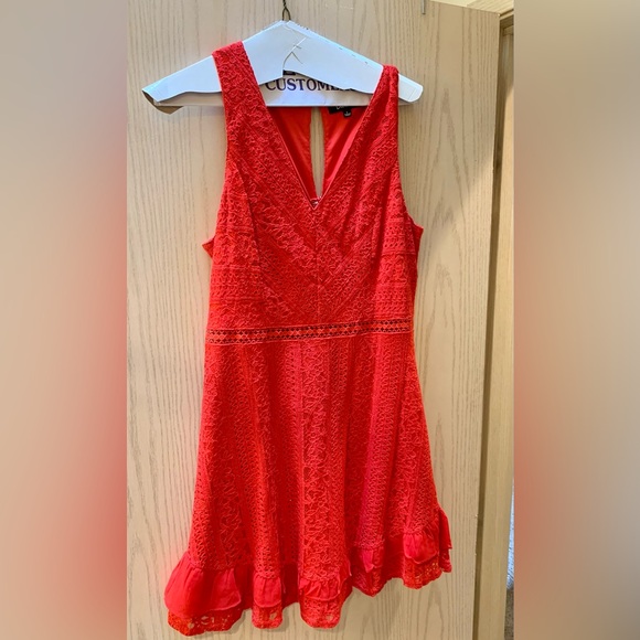 Lulus Love You Always Red Lace Skater Dress - Picture 5 of 9